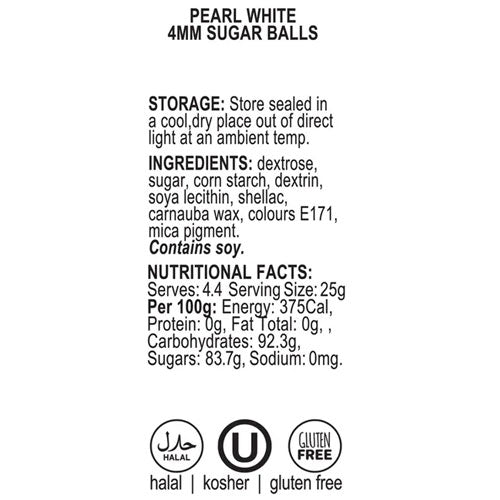 SPRINK'D | SUGAR BALLS | PEARL WHITE | 4MM | 60G