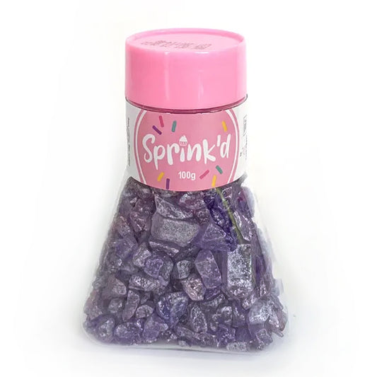 Sprinkd Geode Rocks Purple Sprinkles 100g