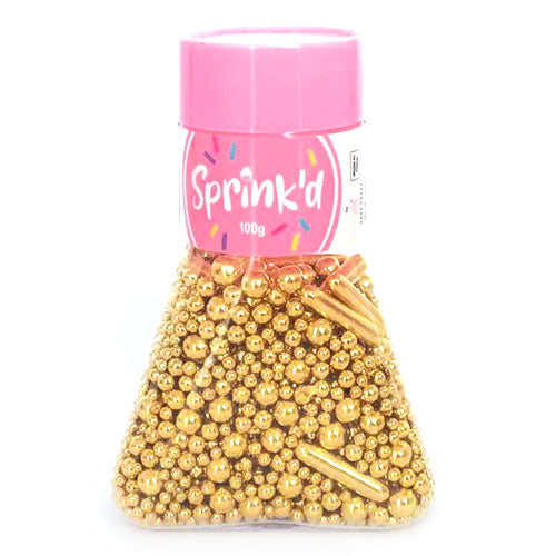 Sprinkd Gold Metallic Mix Sprinkles 100g
