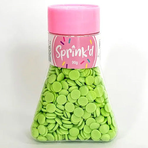 Sprinkd Green Confetti Sequins 7mm Sprinkles 90g