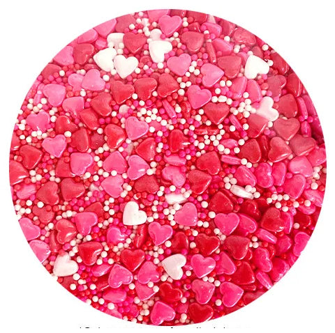 SPRINK'D | PINK/RED/WHITE MIX | HEARTS/2MM SUGAR BALLS | 60G