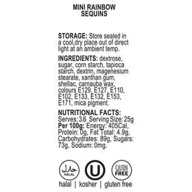 Sprinkd Mini Rainbow Sequins 5mm Sprinkles 60g