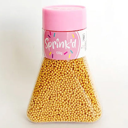 Sprinkd Nonpareils Gold 2mm Sprinkles 130g