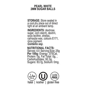 Sprink'd | Nonpareils Pearl White 2mm Sprinkles | 60g