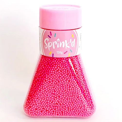 Sprinkd Nonpareils Pink 2mm Sprinkles 130g