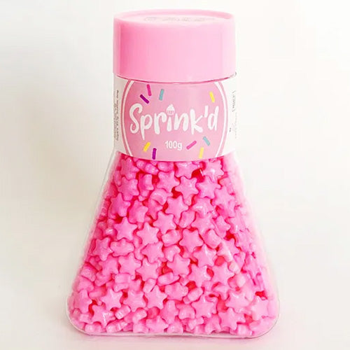 Sprinkd Candy Pink Stars 7mm Sprinkles 100g