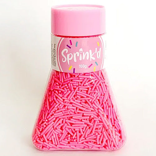 Sprinkd Pink Jimmies Sprinkles 100g (BB: 12 Mar 2024)