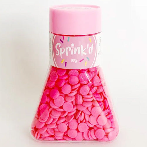 Sprinkd Bright Pink Confetti Sequins 7mm Sprinkles 90g