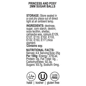 SPRINK'D | PRINCESS & POSY | SUGAR BALLS 2MM | 60G