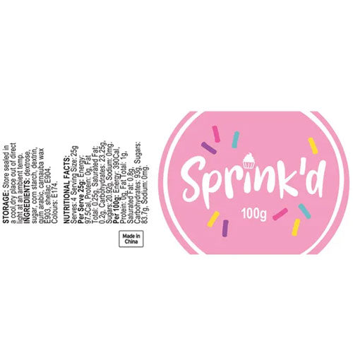Sprinkd Silver Metallic Mix Sprinkles 100g