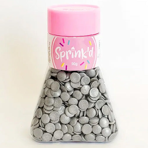 Sprinkd Silver Confetti Sequins 7mm Sprinkles 90g