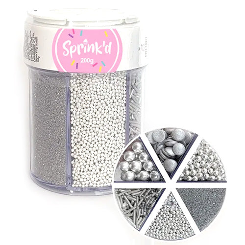 Sprinkd Silver Sprinkle Mix Jar 200g