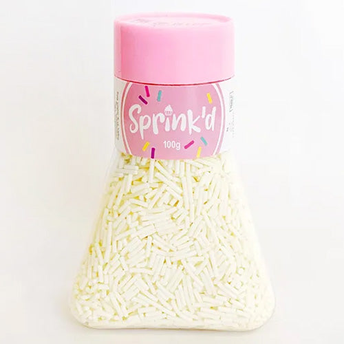 Sprinkd White Jimmies Sprinkles 100g