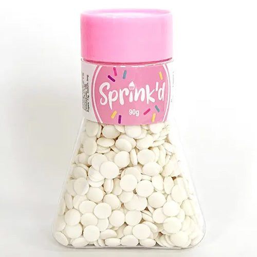 Sprinkd White Confetti Sequins 7mm Sprinkles 90g