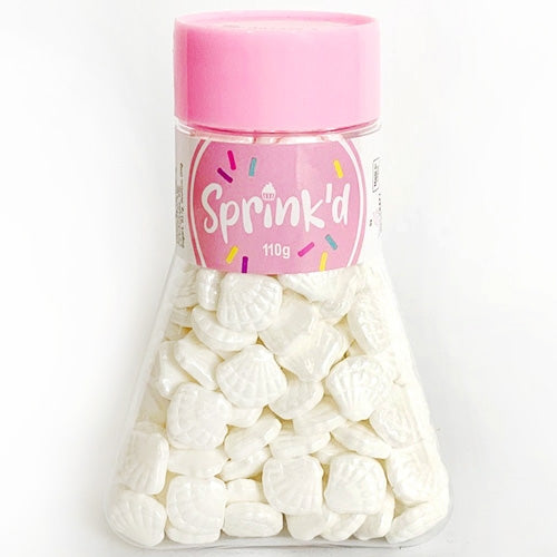 Sprinkd White Shells 13mm Sprinkles 110g