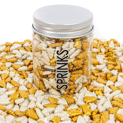 Sprinks Christmas Tree Gold & White (All I Want For Christmas) Sprinkles 85g