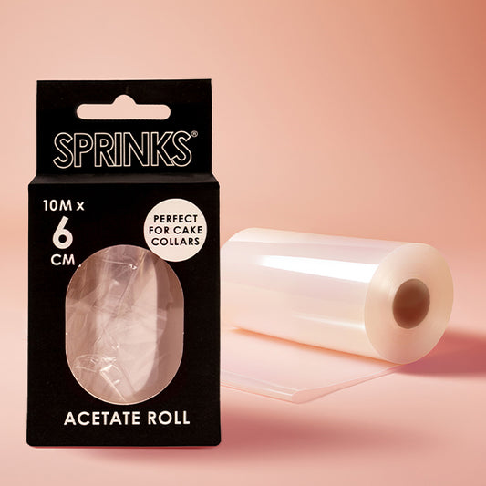 Sprinks Clear Cake Collar Acetate Roll 6cm High (10m roll)