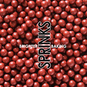 Sprinks Edible Bordeaux Red Cachous Pearls 5mm 85g