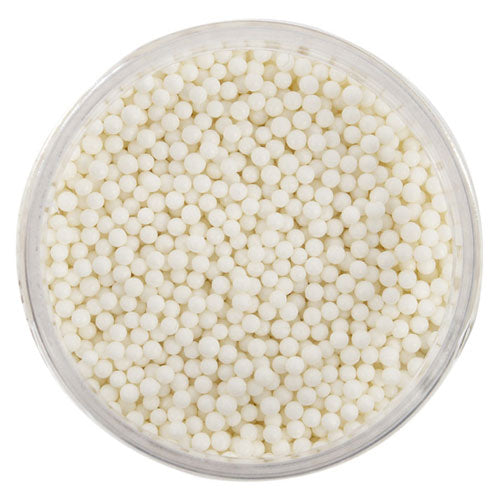 Sprinks Edible Matte White Cachous Pearl Beads 2mm 85g (BB: Aug 2024)