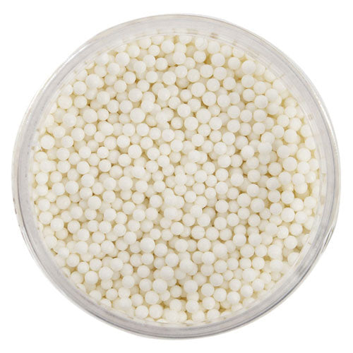 Sprinks Edible Matte White Cachous Pearl Beads 2mm 85g