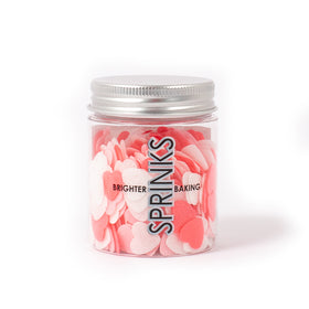 Sprinks Small Valentine Hearts Edible Wafer Decorations 9g