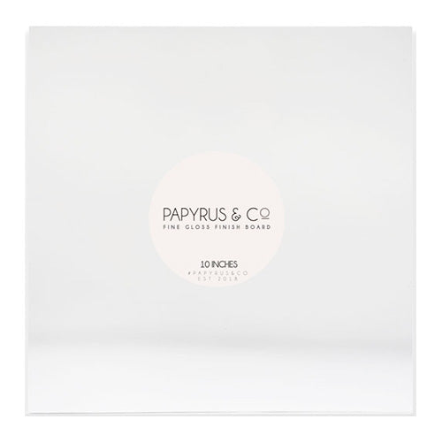 Square Gloss White Masonite Cake Board 10 Inch