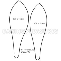 St Joseph Lily Large Flower Cutter 2pcs