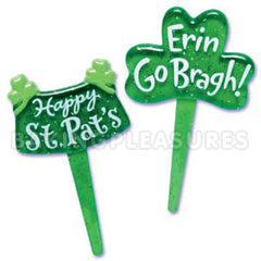 St. Patricks Day Cupcake Picks 12pcs