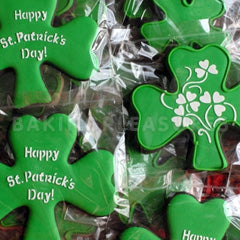 St Patricks Day Shamrock Cookie Cutter & Stencil Set
