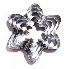 Stainless Steel Crinkly Snowflake Cutter Set 5pcs