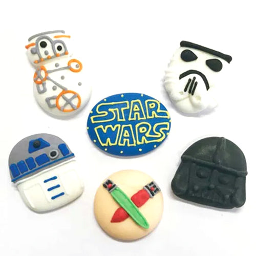Edible Cupcake Toppers Decorations Star Wars 6pcs