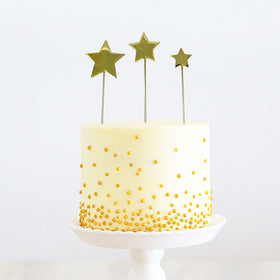GOLD Metal Cake Topper - STARS