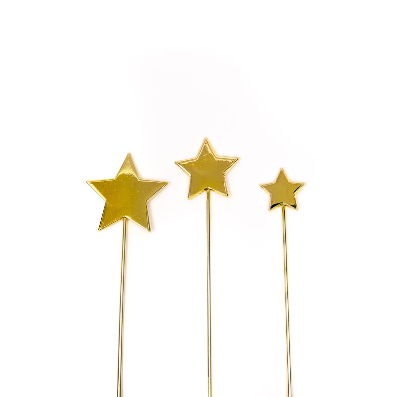 GOLD Metal Cake Topper - STARS