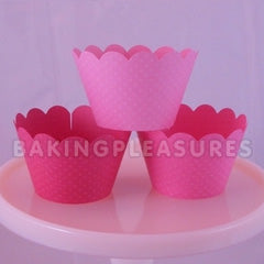 Strawberry Pink Light Cupcake Wrapper 12pcs