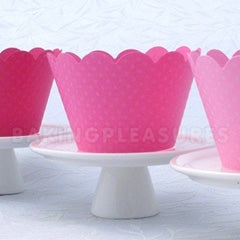 Strawberry Pink Medium Cupcake Wrapper 12pcs