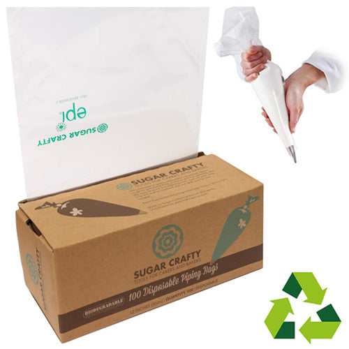 Sugar Crafty Biodegradable Piping Bags 12" 100pcs