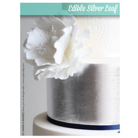 Genuine Edible Silver Leaf Transfer Sheets 5pcs