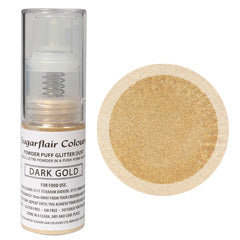 Sugarflair Edible Glitter Dust Spray Dark Gold 10g