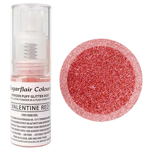 Sugarflair Edible Glitter Dust Spray Valentine Red 10g