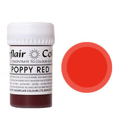 Sugarflair Spectral Paste Tartranil Poppy Red 25g