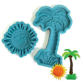 Sun & Palm Tree Silicone Mould