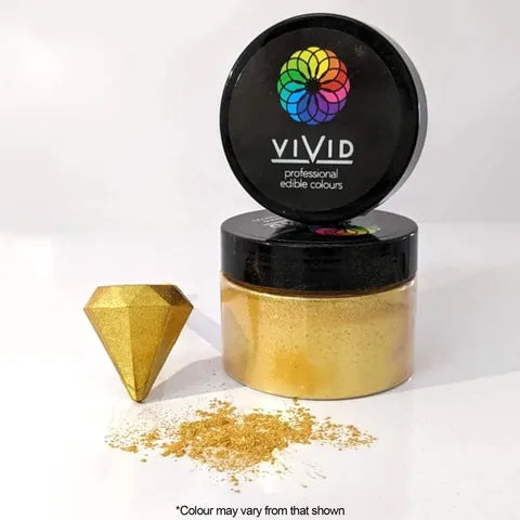 Vivid Metallic Edible Dust Super Gold Shimmer 50g