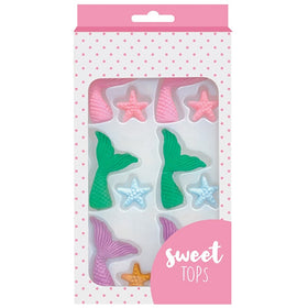 Mermaid Tail & Starfish Edible Cupcake Decorations 12pcs