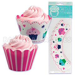 Sweets Cupcake Wrappers 48pcs (Reversible)