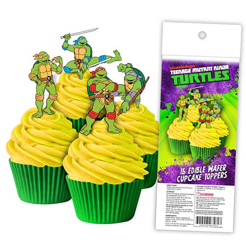 Teenage Mutant Ninja Turtles Edible Wafer Cupcake Toppers 16pcs