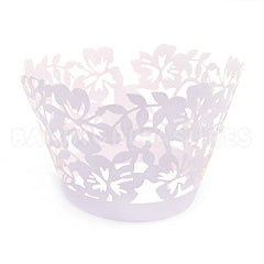 Tropical Pearl Light Purple Lace Cupcake Wrappers 12pcs