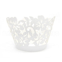 Tropical Pearl White Lace Cupcake Wrappers 12pcs