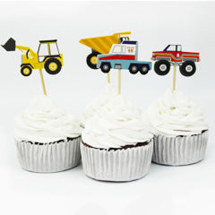Trucks & Tractors Paper Cupcake Picks 24pcs