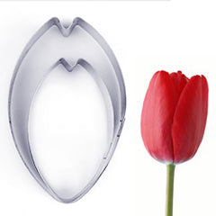 Tulip Petal Flower Cutters 2pcs