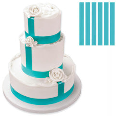Turquoise Edible Shimmer Ribbons 6 strips